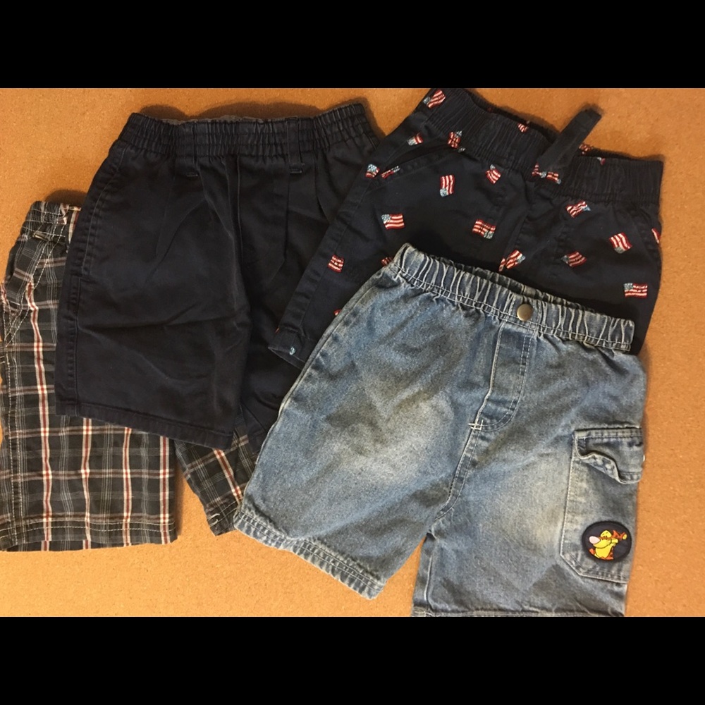 4 Pair Boy’s 24 Months 2T Shorts Lot Polo
